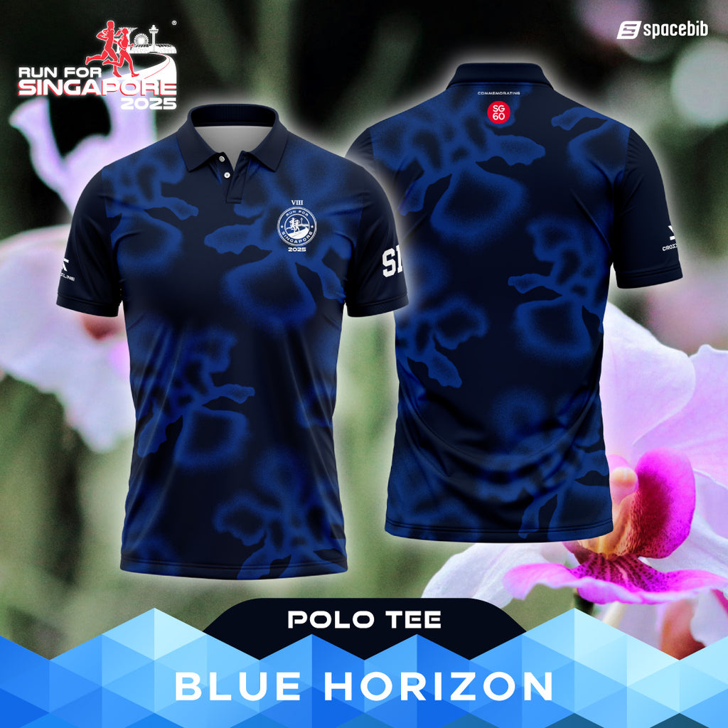 Run For Singapore SG60 Polo Tee (Blue Horizon)